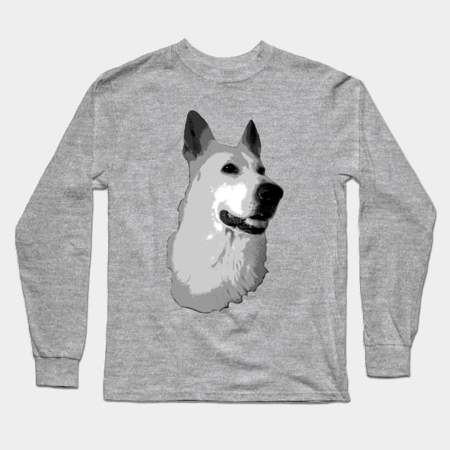 White German Shepherd Swiss Shepherd Long Sleeve T-Shirt by DesignFunk